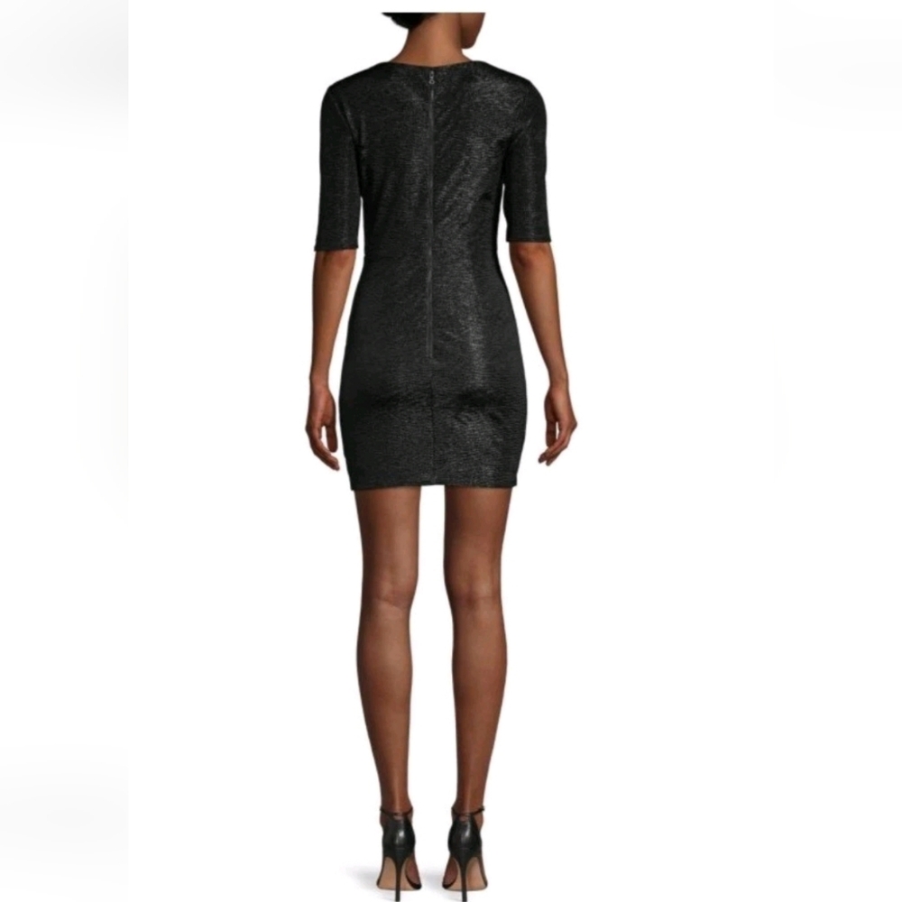 Alice + Olivia Judy Ruched Metallic Dress Size 10 NWT - Picture 10 of 13